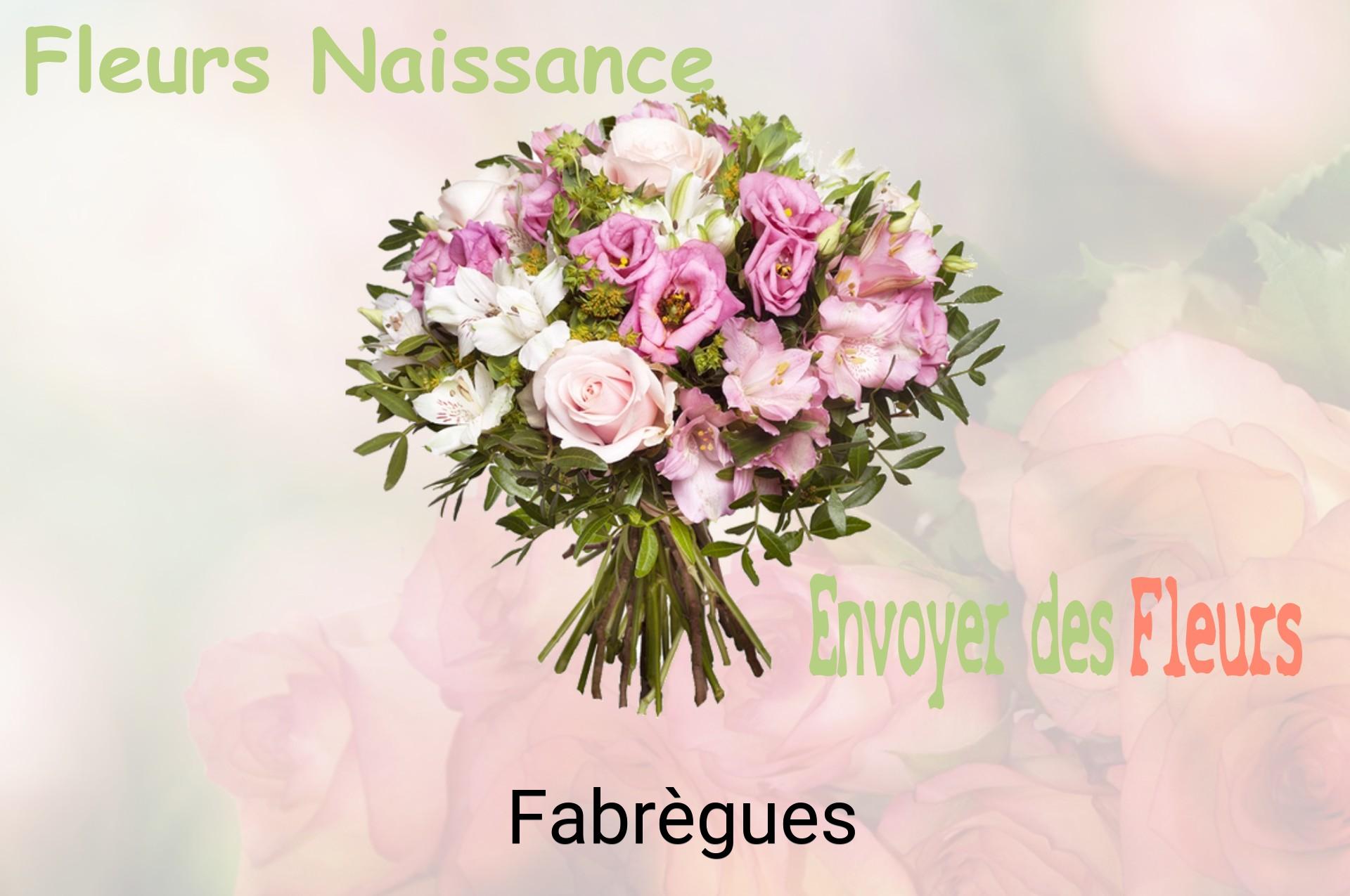 Bouquet de fleurs de naissance livré à Fabrègues