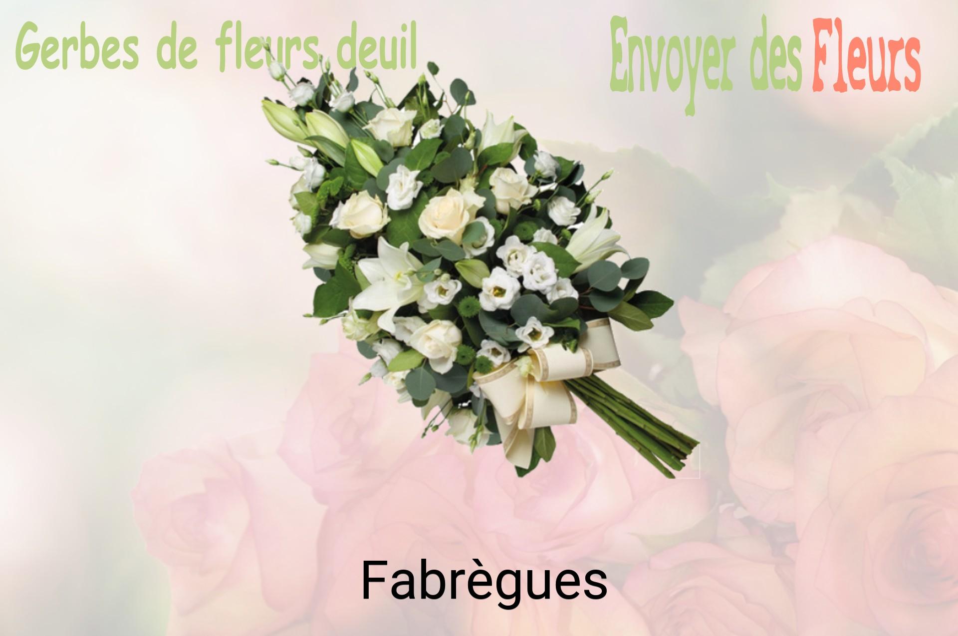 Gerbe de fleurs de deuil livrée à Fabrègues
